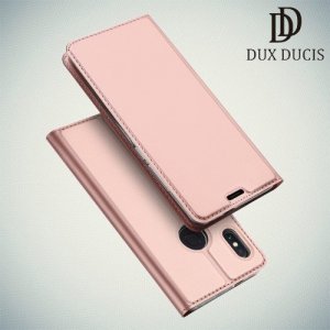 Dux Ducis чехол книжка для Xiaomi Redmi Note 5 / 5 Pro с магнитом и отделением для карты - Розовое Золото