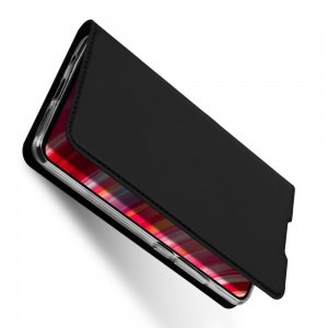 Dux Ducis чехол книжка для Xiaomi Redmi Note 8 Pro с магнитом и отделением для карты - Черный