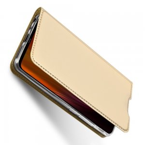 Dux Ducis чехол книжка для Xiaomi Redmi Note 8 с магнитом и отделением для карты - Золотой