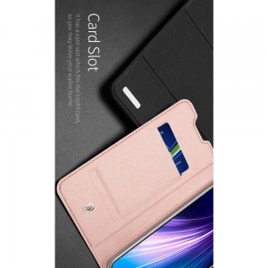 Dux Ducis чехол книжка для Xiaomi Redmi Note 8T с магнитом и отделением для карты - Светло-Розовый