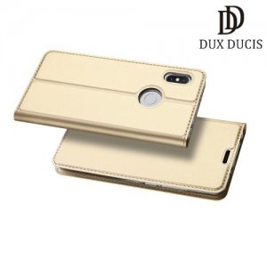 Dux Ducis чехол книжка для Xiaomi Redmi S2 с магнитом и отделением для карты - Золотой