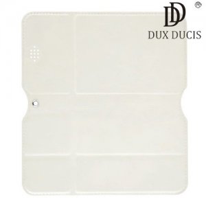 Dux Ducis Every универсальный чехол книжка из гладкой экокожи для смартфона 5.5 - 6.0 дюймов - Белый