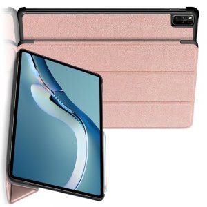 Двухсторонний чехол книжка для Huawei MatePad Pro 12.6 (2021) с подставкой - Розовый
