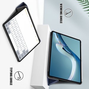 Двухсторонний чехол книжка для Huawei MatePad Pro 12.6 (2021) с подставкой - Синий
