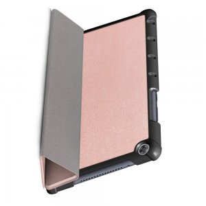 Двухсторонний чехол книжка для Huawei MediaPad M5 Lite 8 с подставкой - Розовое Золото