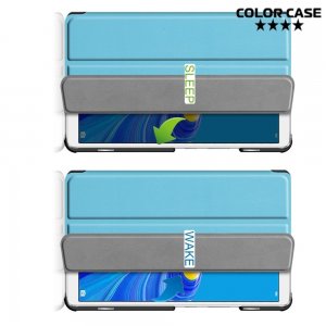 Двухсторонний чехол книжка для Huawei MediaPad M6 8.4 с подставкой - Голубой