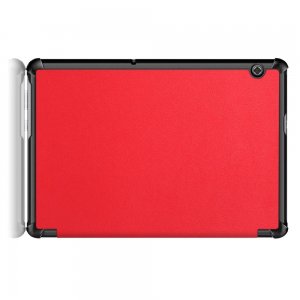 Двухсторонний чехол книжка для Huawei MediaPad T5 с подставкой - Красный