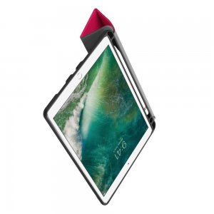 Двухсторонний чехол книжка для iPad Air 10.5 (2019) с подставкой - Ярко-Розовый
