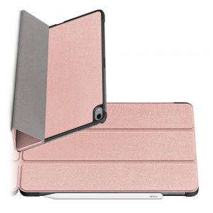 Двухсторонний чехол книжка для iPad Air 2020 с подставкой - Светло Розовый