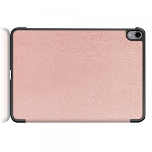 Двухсторонний чехол книжка для iPad Air 2020 с подставкой - Светло Розовый
