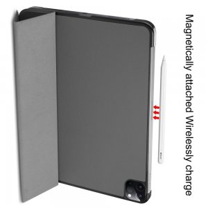 Двухсторонний чехол книжка для iPad Pro 11 2020 с подставкой - Серый