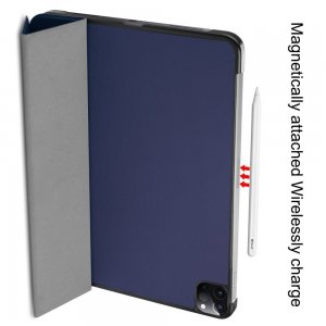 Двухсторонний чехол книжка для iPad Pro 11 2020 с подставкой - Синий