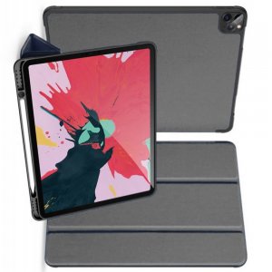 Двухсторонний чехол книжка для iPad Pro 12.9 2020 с подставкой - Серый цвет