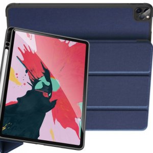 Двухсторонний чехол книжка для iPad Pro 12.9 2020 с подставкой - Синий цвет