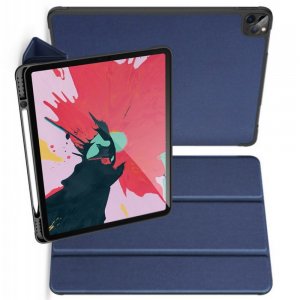 Двухсторонний чехол книжка для iPad Pro 12.9 2020 с подставкой - Синий цвет
