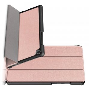 Двухсторонний чехол книжка для Lenovo Tab M8 TB-8505F с подставкой - Светло-Розовый