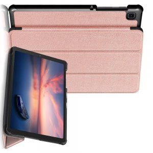 Двухсторонний чехол книжка для Samsung Galaxy Tab A7 Lite с подставкой - Розовый