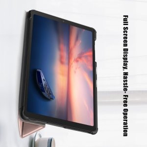 Двухсторонний чехол книжка для Samsung Galaxy Tab A7 Lite с подставкой - Розовый