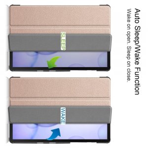 Двухсторонний чехол книжка для Samsung Galaxy Tab S6 SM-T865 SM-T860 с подставкой - Золотой