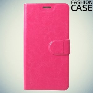 Fashion Case чехол книжка флип кейс для Alcatel Idol 5 - Розовый