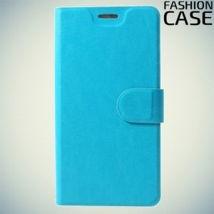 Fashion Case чехол книжка флип кейс для Alcatel Idol 5 - Голубой