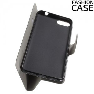 Fashion Case чехол книжка флип кейс для Asus Zenfone 4 Max ZC520KL - Черный