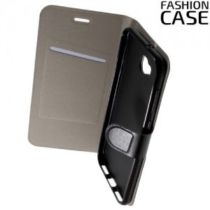 Fashion Case чехол книжка флип кейс для Asus Zenfone 4 Selfie ZD553KL / Live ZB553KL - Черный