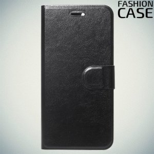 Fashion Case чехол книжка флип кейс для Huawei Honor 7X - Черный