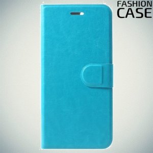 Fashion Case чехол книжка флип кейс для Huawei Honor 7X - Голубой