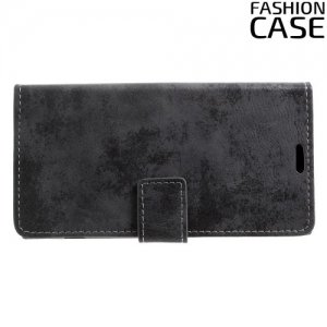 Fashion Case чехол книжка флип кейс для Sony Xperia XZ1 - Серый
