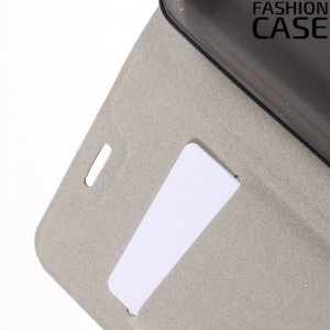 Fashion Case чехол книжка флип кейс для Xiaomi Redmi Note 4X - Коричневый