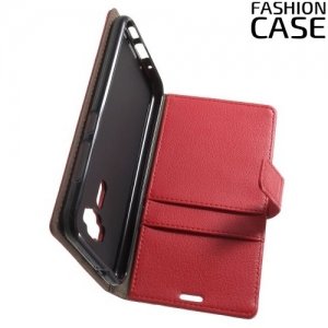 Fasion Case чехол книжка флип кейс для Asus Zenfone 3 ZE520KL - Красный