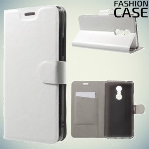 Fasion Case чехол книжка флип кейс для Lenovo K6 Note - Белый