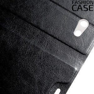 Fasion Case чехол книжка флип кейс для Samsung Galaxy J3 2017 SM-J327 - Черный