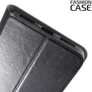 Fasion Case чехол книжка флип кейс для Xiaomi Redmi Note 4 - Черный