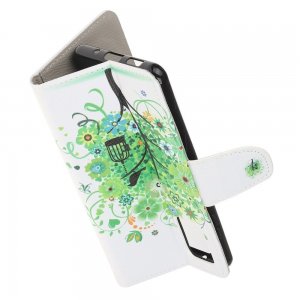 Флип чехол книжка для Samsung Galaxy S20 Plus с рисунком зеленое дерево