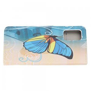 Флип чехол книжка для Samsung Galaxy S20 с рисунком голубая бабочка