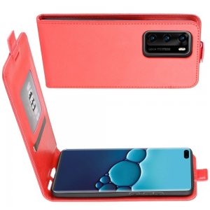 Флип чехол книжка вертикальная для Huawei P40 - Красный