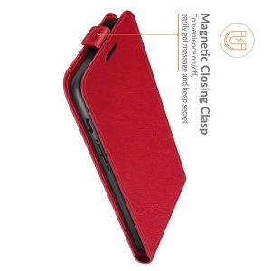 Флип чехол книжка вертикальная для iPhone 13 mini - Красный
