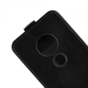 Флип чехол книжка вертикальная для Motorola Moto G7 - Черный