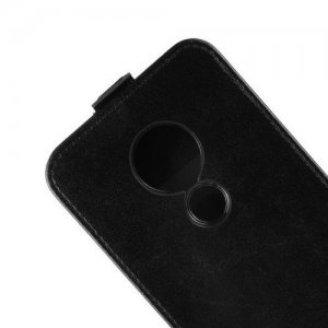 Флип чехол книжка вертикальная для Motorola Moto G7 Power - Черный
