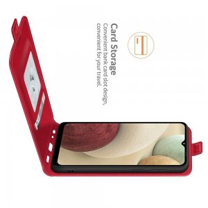 Флип чехол книжка вертикальная для Samsung Galaxy A12 / M12 - Красный
