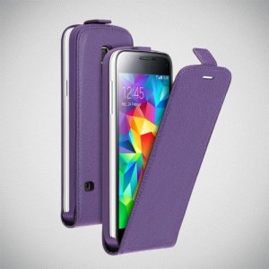 Флип чехол книжка вертикальная для Samsung Galaxy S5 mini - Фиолетовый