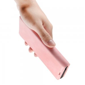 Флип чехол книжка вертикальная для Xiaomi Redmi Note 9 - Светло Розовый