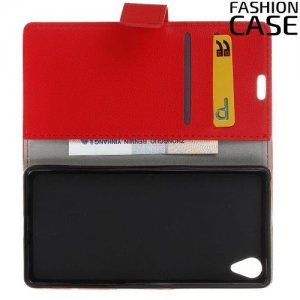 Flip Wallet чехол книжка для Alcatel 1 - Красный
