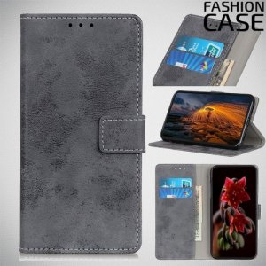 Flip Wallet чехол книжка для HTC Desire 19 Plus - Серый