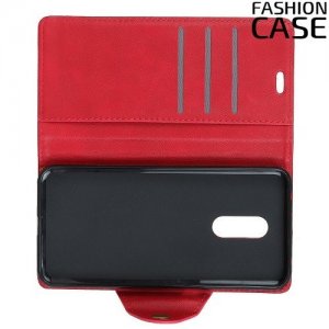 Flip Wallet чехол книжка для Nokia 5.1 Plus - Красный