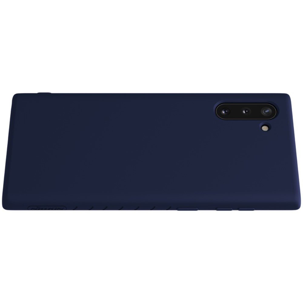 NILLKIN Rubber-wrapped Мягкий силиконовый чехол для Samsung Galaxy Note 10 с микрофибровой подкладкой синий