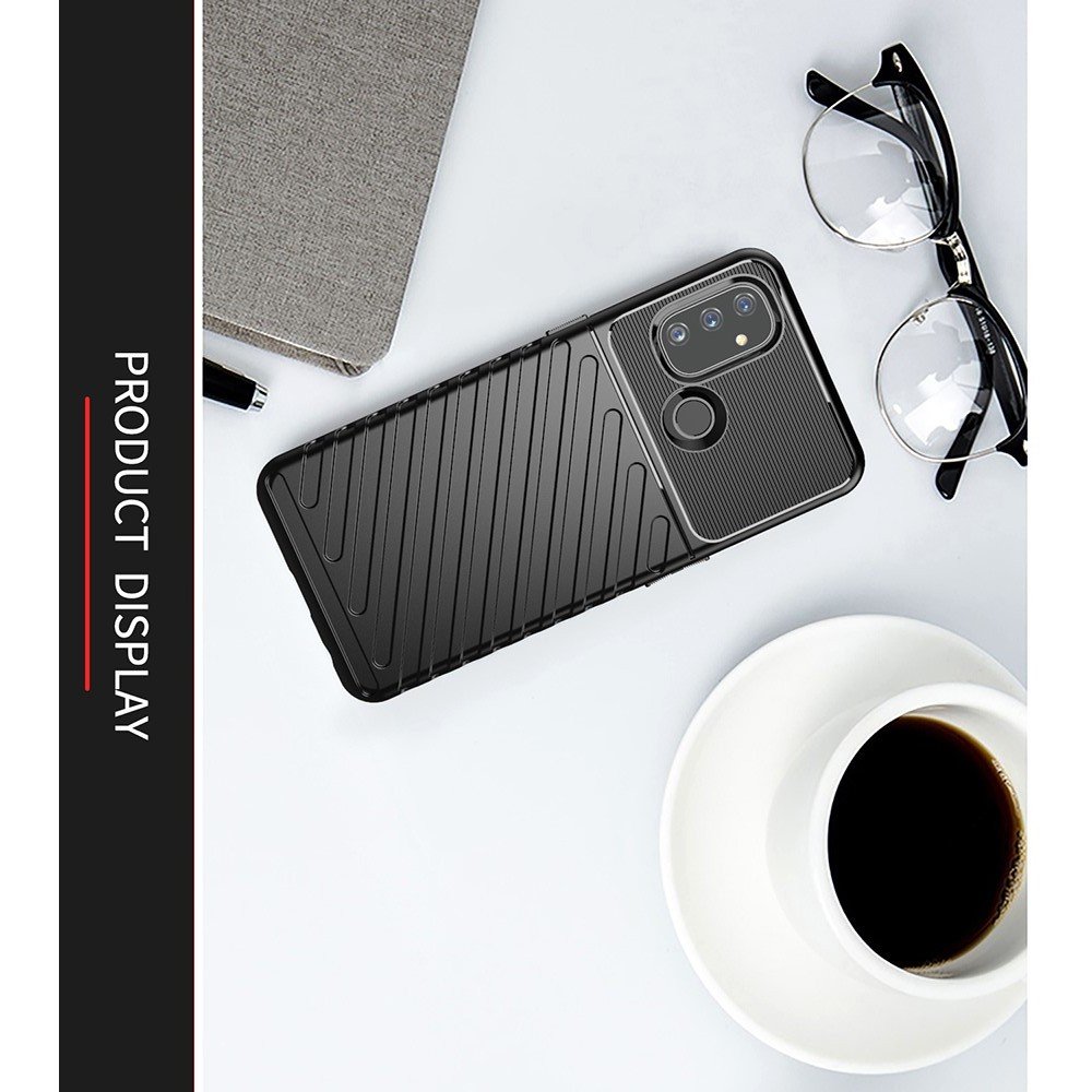 AirBags Case противоударный силиконовый чехол с усиленной защитой для OnePlus NORD N100 Черный