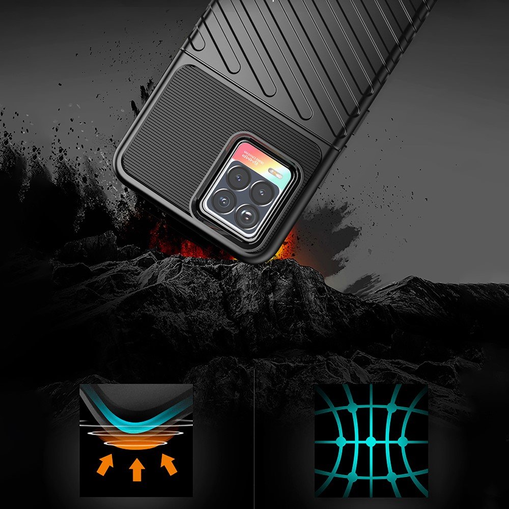 AirBags Case противоударный силиконовый чехол с усиленной защитой для Realme 8 / 8 Pro Черный